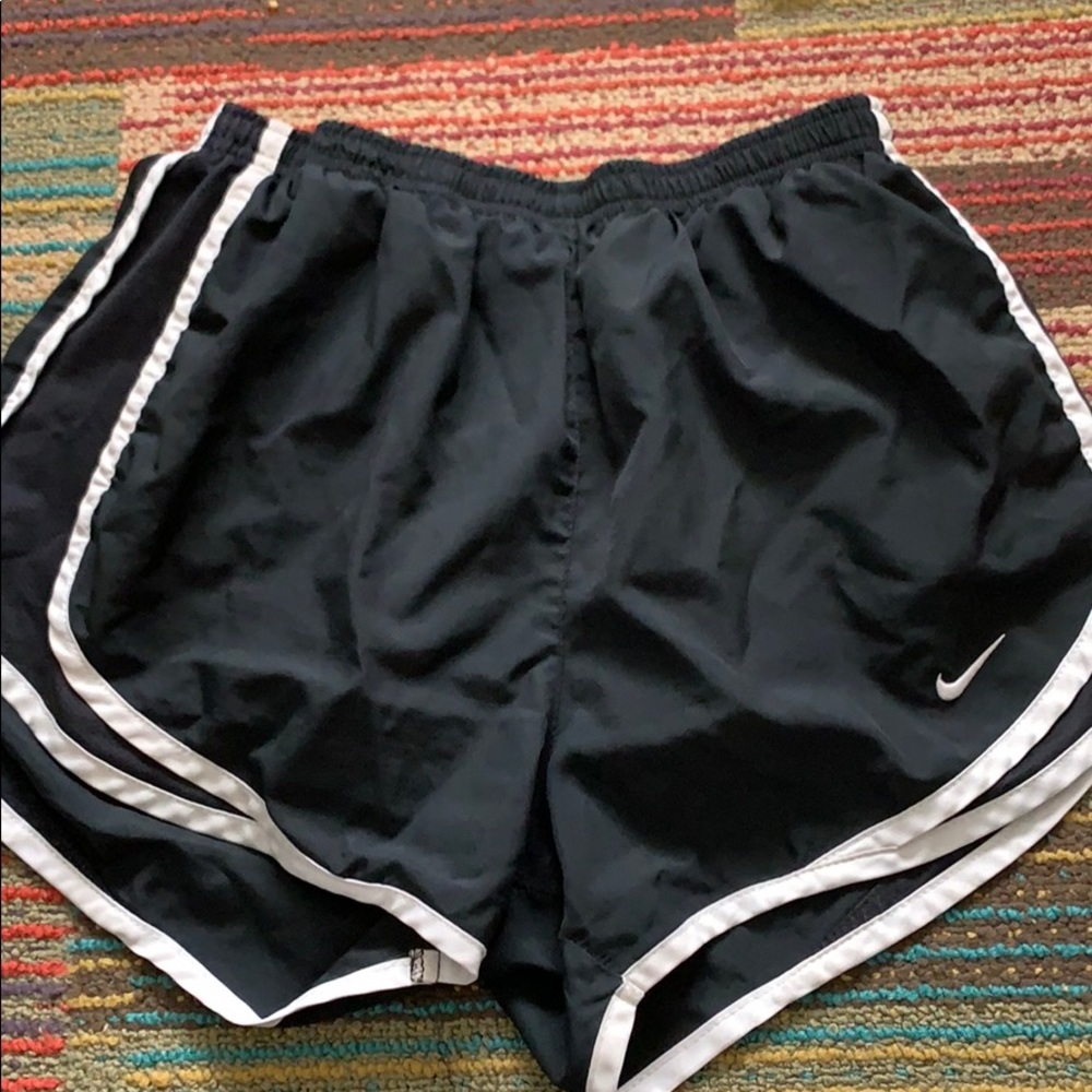 Black running shorts